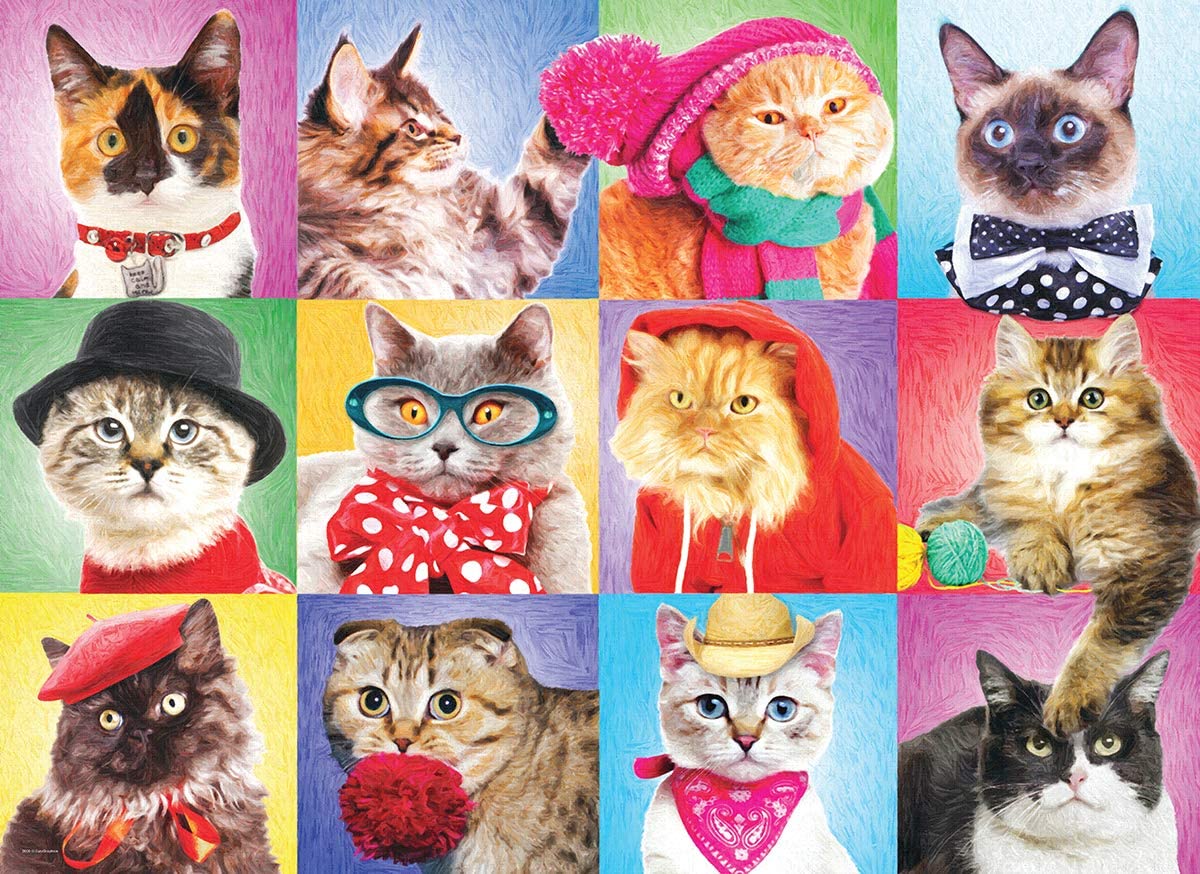 Puzzle for families: kids will love the 300-piece Silly Cats puzzle