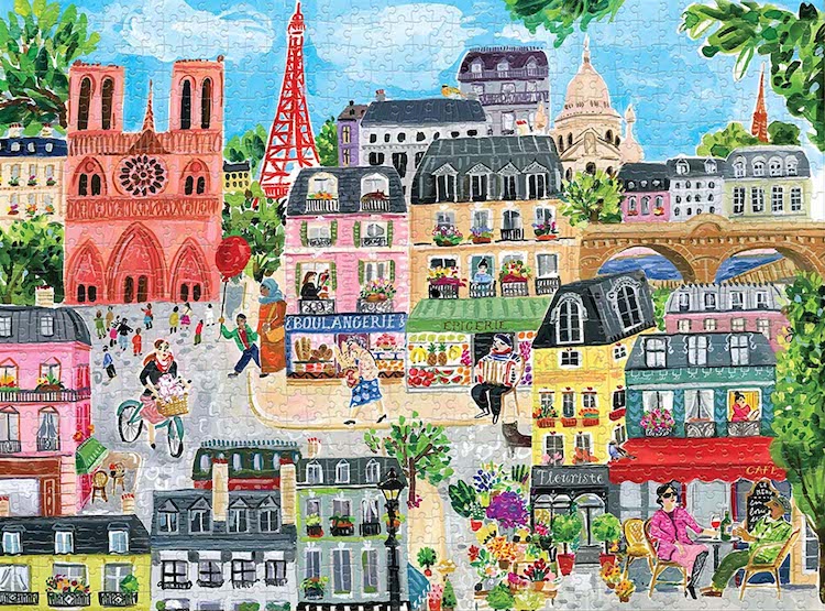 A puzzle of a Pairs street scene