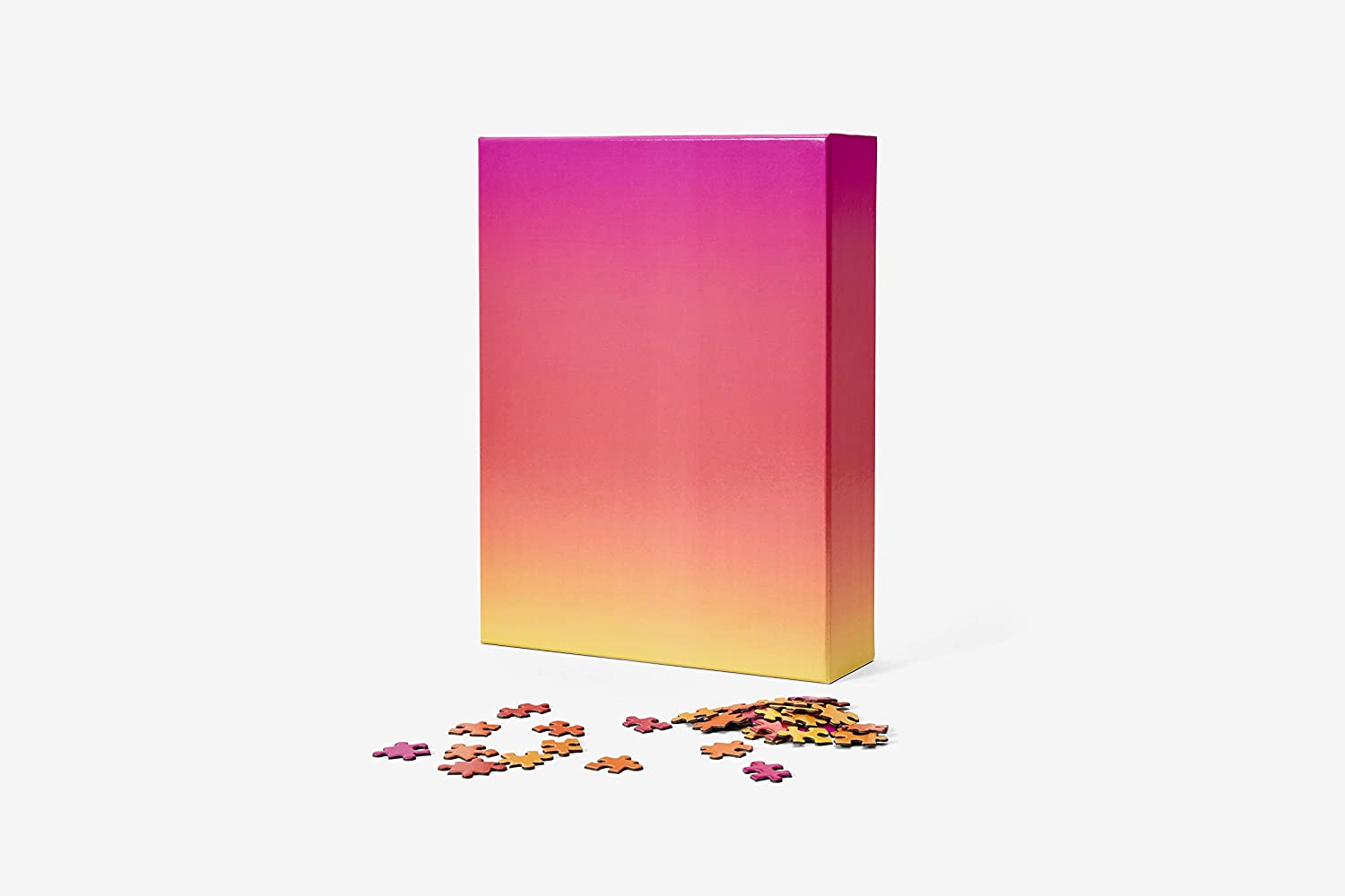 Gradient puzzle from pink to orange to yellow